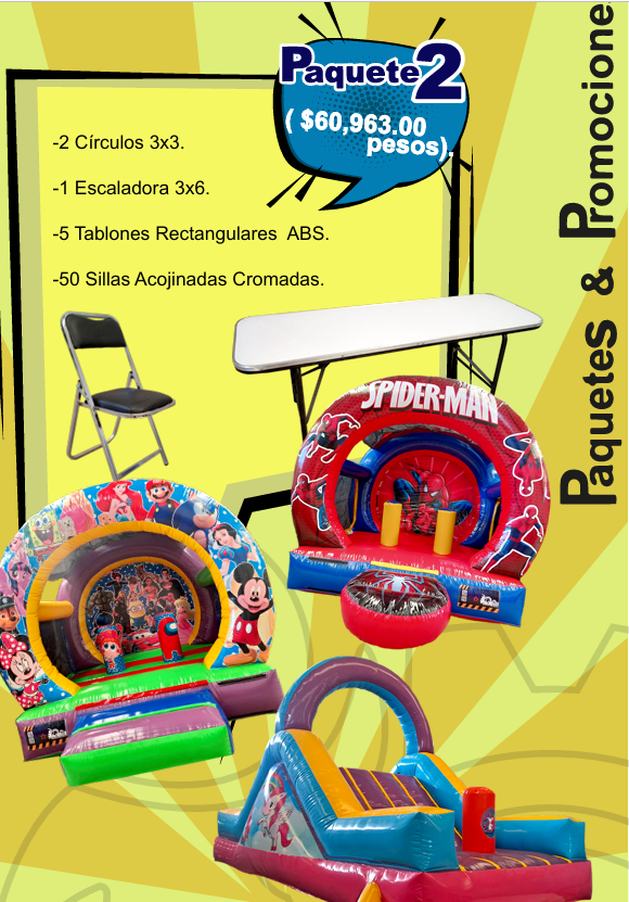 🎪 ¡Paquete 2 Todo en Uno para Eventos y Renta! 🎪