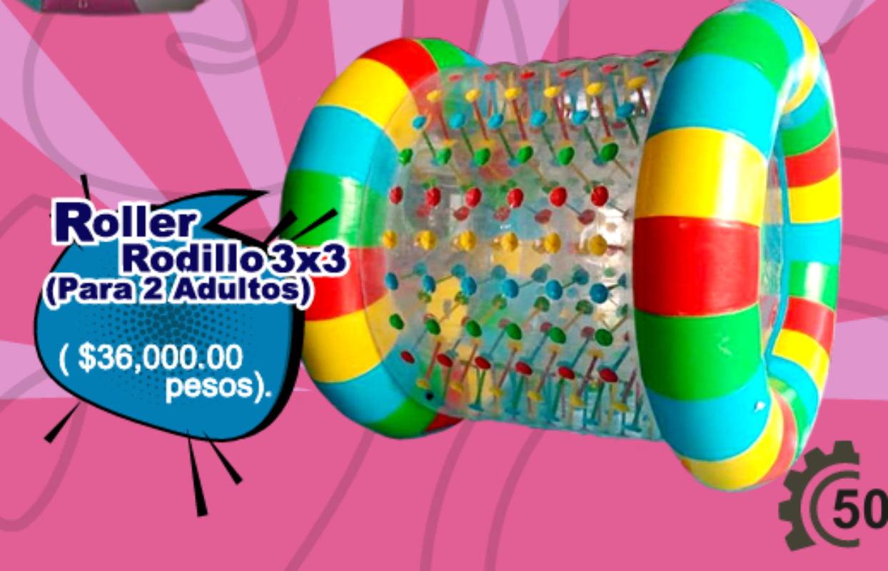 🎡 Roller Rodillo 3x3 (Para 2 Adultos) - Termosellados MexBull