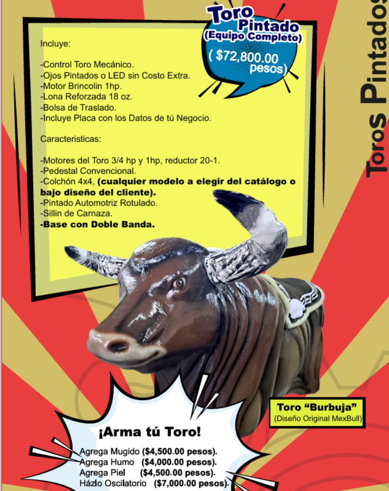 🐂 Toro Pintado (Equipo Completo) Diseño “Burbuja” – Original MexBull