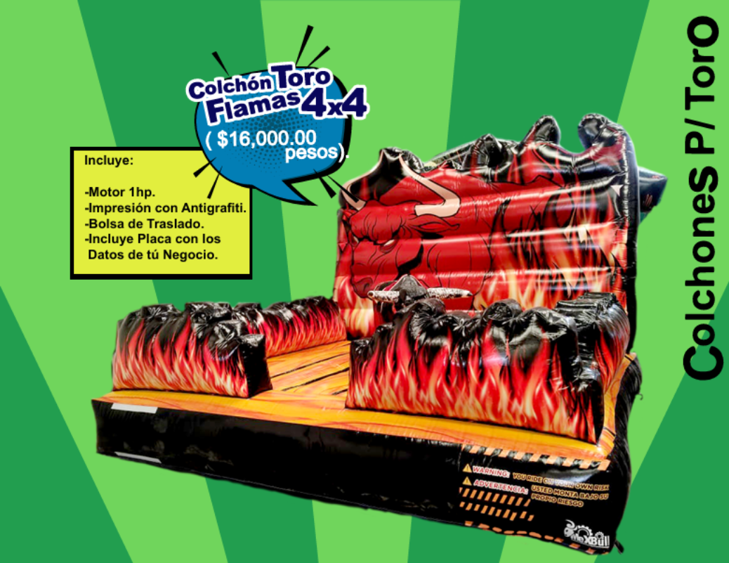 Colchón para Toro Flamas 4x4 - Colchones P/Toro MexBull